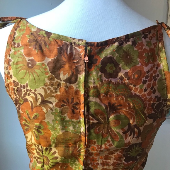 VINTAGE Silk 50s/60s Daydress 👗 - Picture 7 of 8